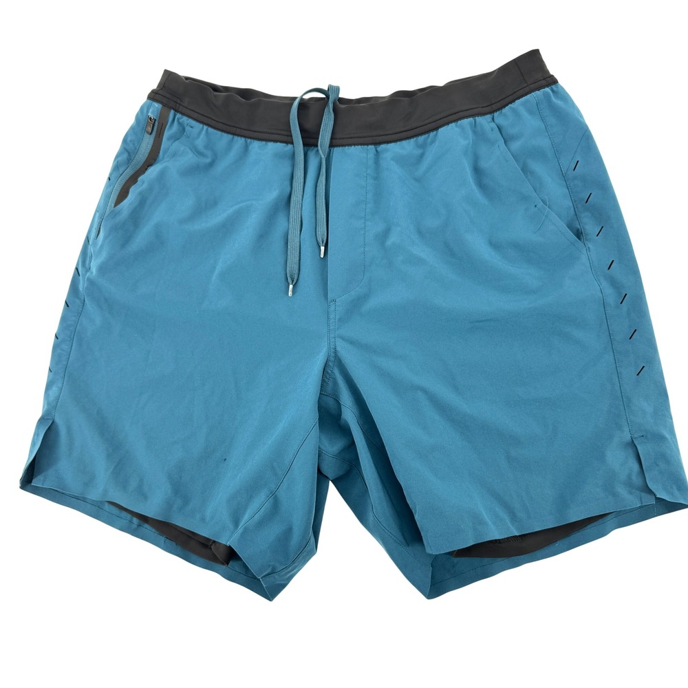 Ten Thousand Interval Shorts Mens 32 Teal Blue 7 Inch Inseam Lined Athletic Gym